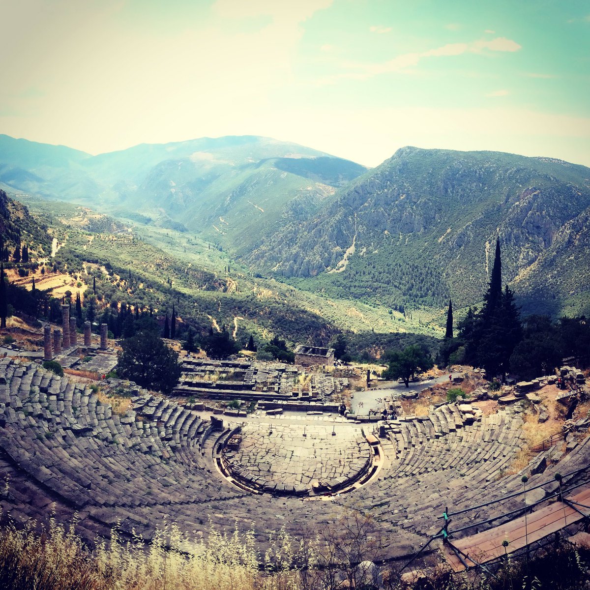 Lunardeception's tweet photo. #temple of #apollo #mountparnasis #oracle &amp; #muses lived here #ancient #greece #amphitheatre #noahsark #athena #delphi #ancientcivilization https://t.co/gj6hCZ9yJN