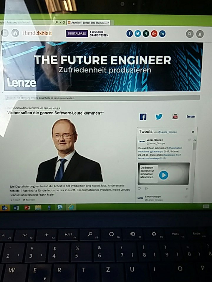 ines_oppermann's tweet photo. Gerade Gespräch geführt über zweite Runde #thefutureengineer auf https://t.co/gs9WLy6LWC. Ende Oktober geht's wieder los. #automation #Lenze https://t.co/egWV9DidhU