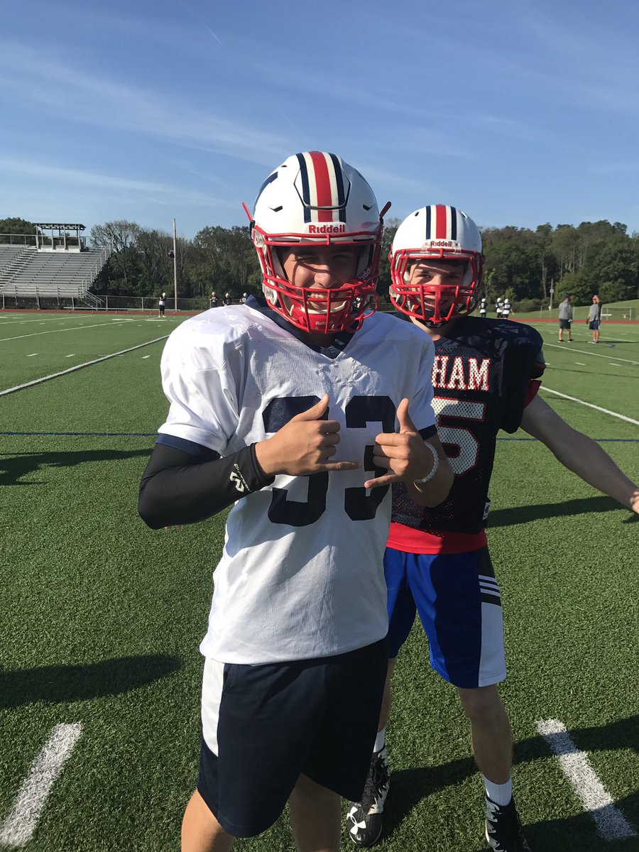 Coach_Ressler's tweet photo. Break out the throwback jerseys for game week#MendhamFootball #Pride #Tradition #Attonito #Carpluk #Kirk https://t.co/tk4E1udI66