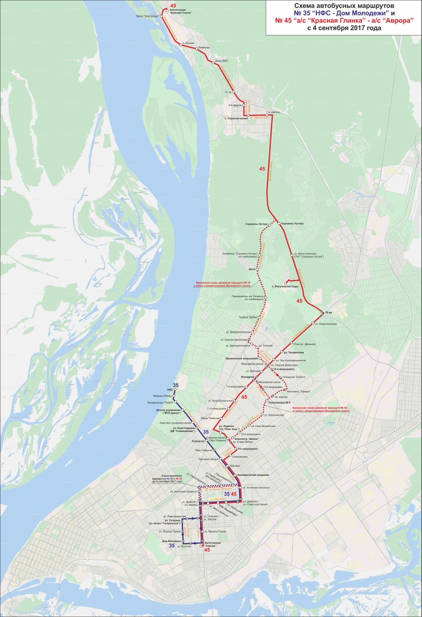 Карта самары с маршрутами общественного транспорта