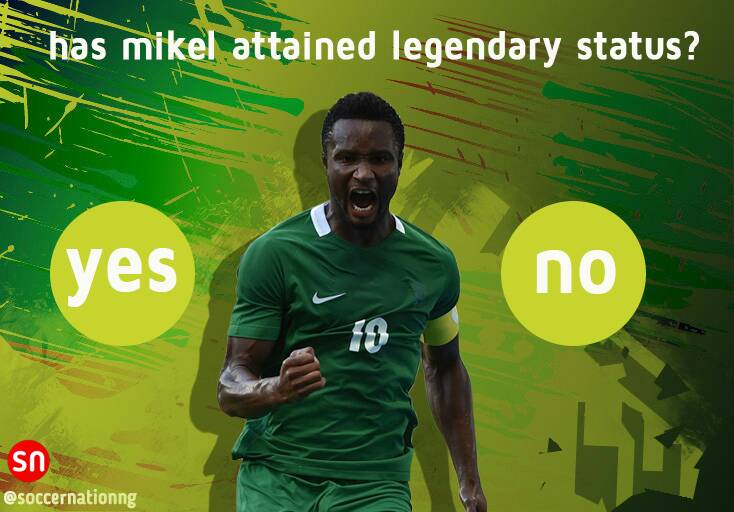 T2mobile_ng's tweet image. Is Mikel a Nigeria football legend yet? RT for Yes, Like for No. #9MobileFootball