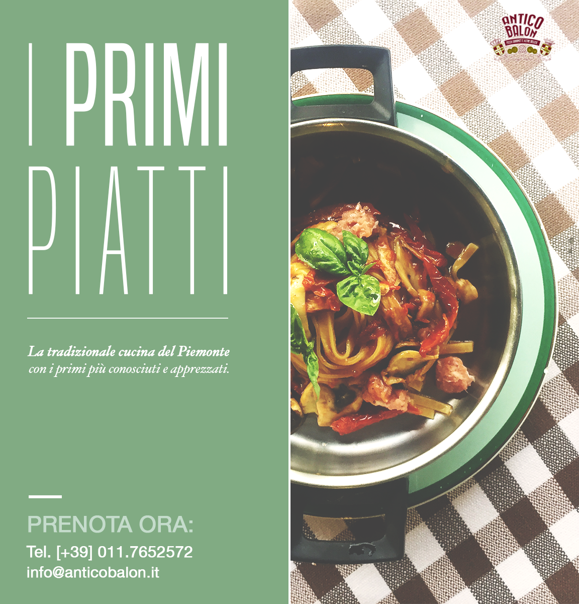 anticobalon's tweet photo. Vieni a gustare la tradizionale #cucinapiemontese con i primi più conosciuti e apprezzati 🍴💚

Tel 011 7652572
#torino #pizzeria #primipiatti https://t.co/LKzasBiyA0
