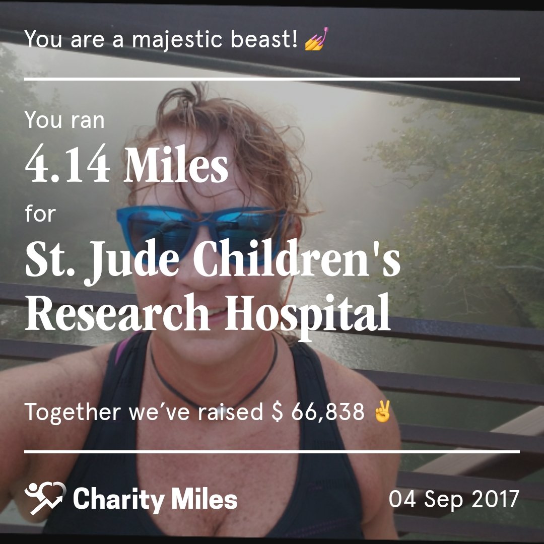 mc2runnergirl's tweet photo. Foggy run at the river 4.14 @CharityMiles for @StJude. #JNJ @adcouncil @Sub30Club #Run2RWF  #WeAreAmerica
https://t.co/KMFnaORVcI https://t.co/yNy8m4yH0s