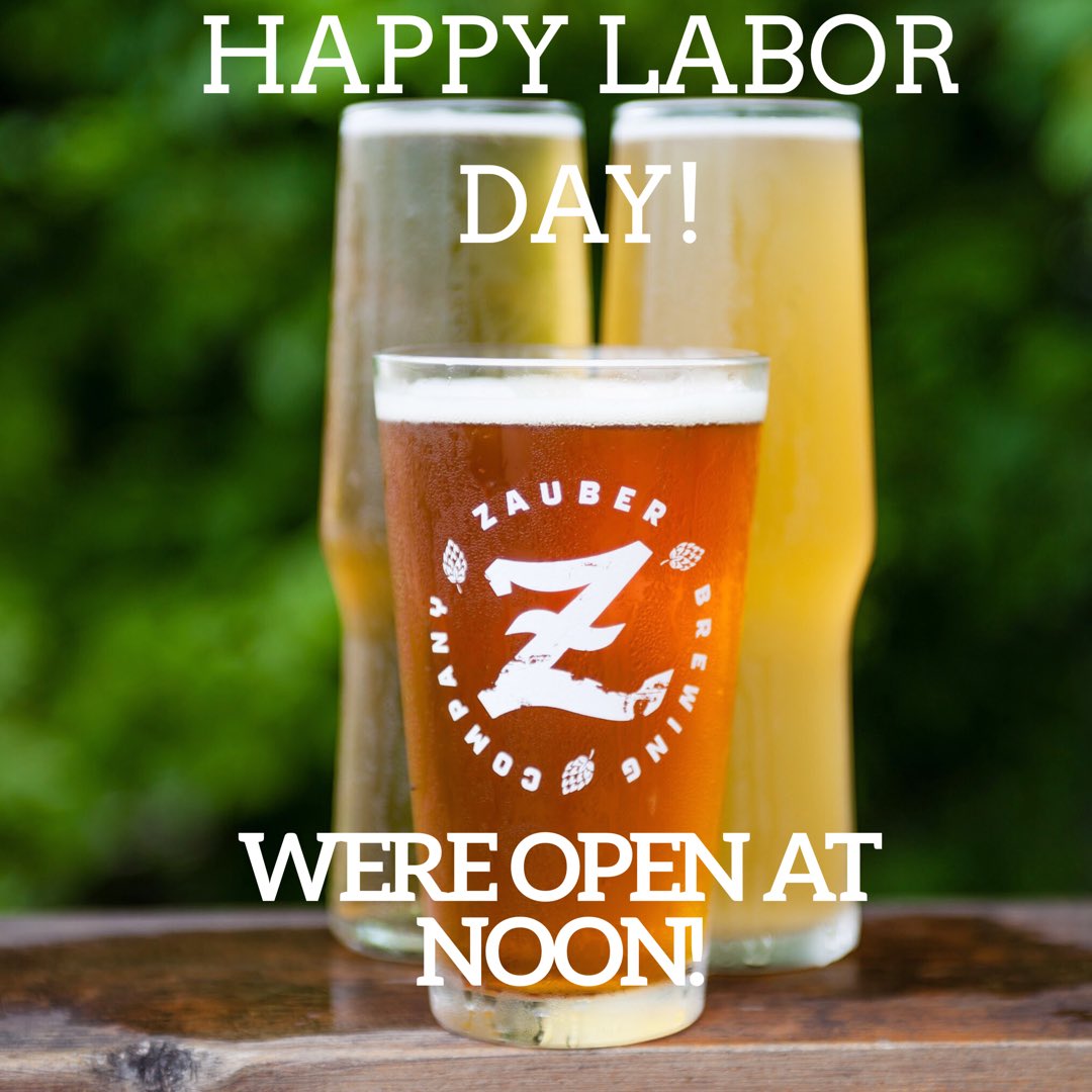 Happy Labor Day folks! We're open at noon!
