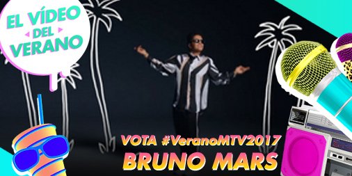 mtvspain's tweet photo. ¿Es #ThatsWhatILikeIt el Vídeo del Verano? 🌞
Vota con #veranoMTV2017 Bruno Mars.
@brunomarspain
https://t.co/338AqLrcgr https://t.co/SH54ENBsn6