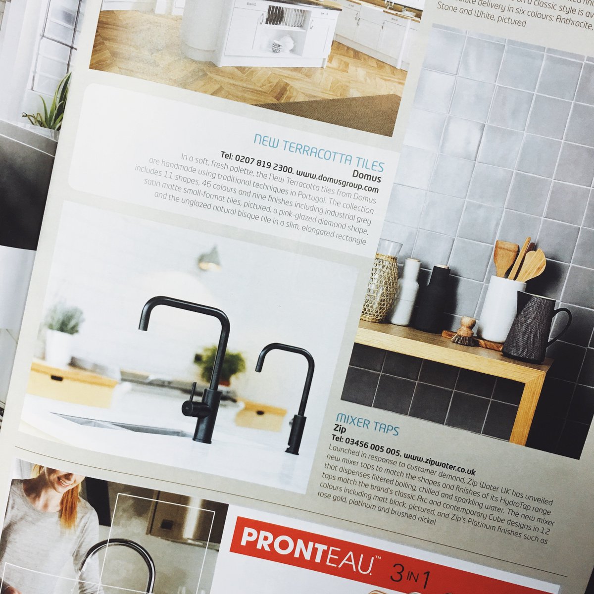 ZipWaterUK's tweet photo. Thrilled to see our new #mixertap range has been featured under 'essential new products' in this month's @ekbbusiness #interiors https://t.co/HiytVL92Ez