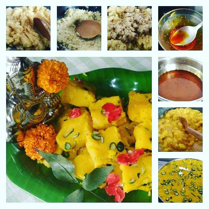 SUPTASARKAR2's tweet photo. @KoryoWorld #5Yummies4Ganpati  here I have prepared Moong dal ki barfi for Lord Ganpati https://t.co/bT5YApjj79