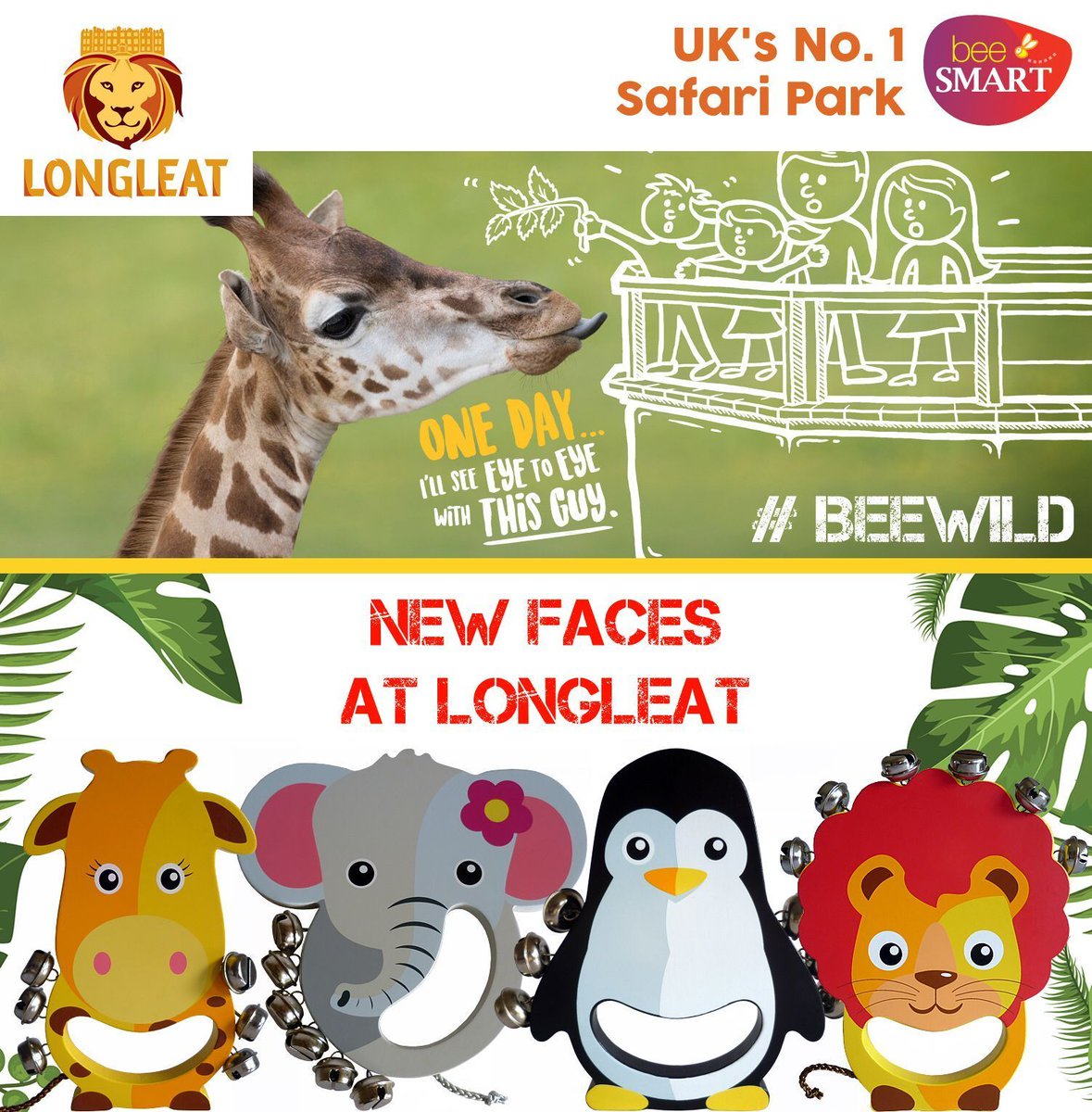 beesmarttoys's tweet photo. We have #wild news! Our Animal HandBells have a new home at @Longleat Safari Park! with @asobitoys 🐘🦁🐧 #BeeWild #NationalWildlifeDay https://t.co/emN4c70jUR