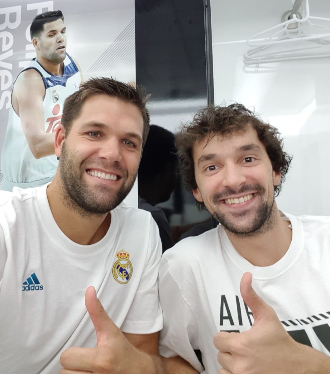9FelipeReyes's tweet photo. ¡Ya le tenemos en #Valdebebas! Welcome #IncreibleLlull 🏀. Contando las horas para tu regreso. 💪💪💪 @23Llull #HalaMadrid #ACB #Euroleague https://t.co/k0taP6B6lK