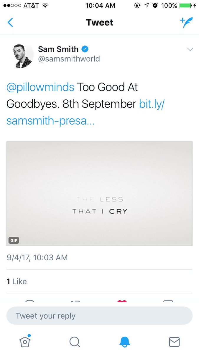 pillowminds's tweet photo. did @samsmithworld really just tweet me? https://t.co/plzXxgH5I3