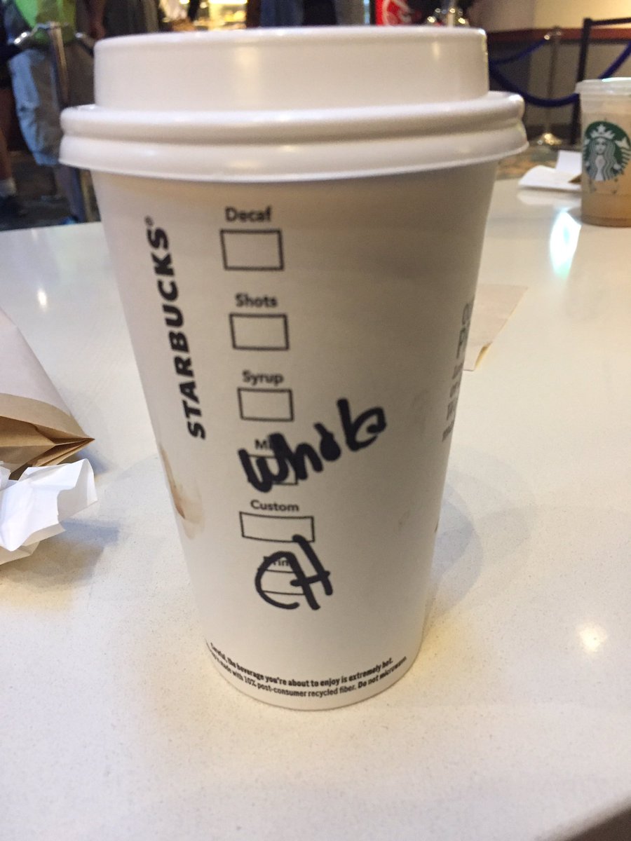 FaithAnneKing's tweet photo. A girl has no name. #Starbucks #DragonCon https://t.co/avJsd0fr0E