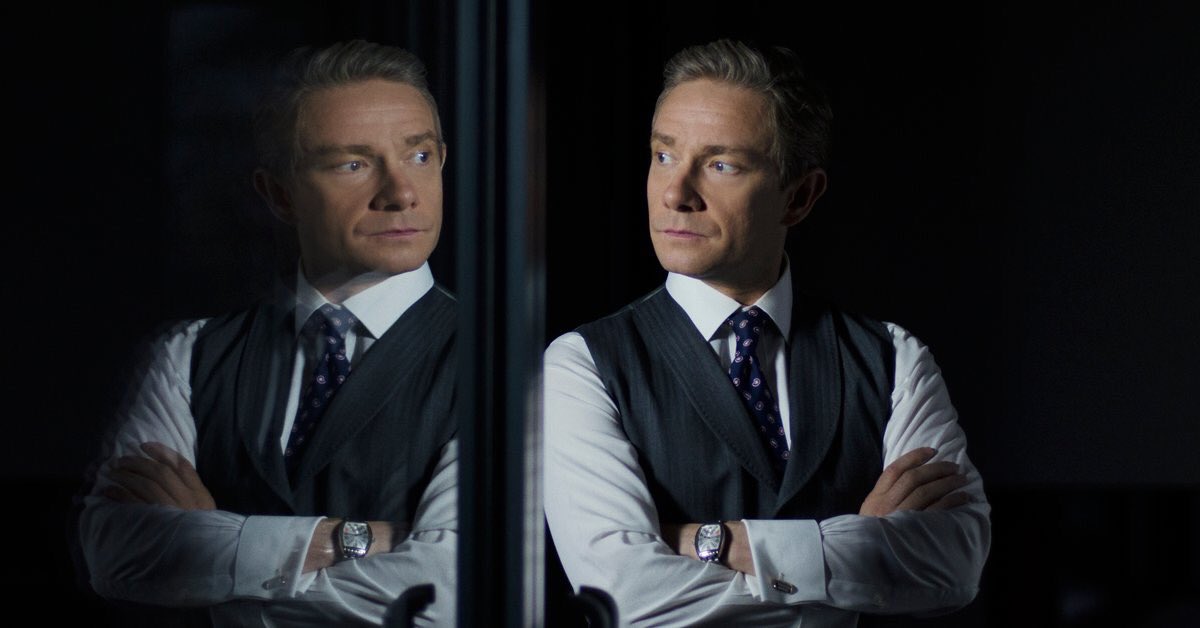 MFreemanology's tweet image. First picture of Martin Freeman in Ghost Stories! (facebook.com/londonfilmfest…)