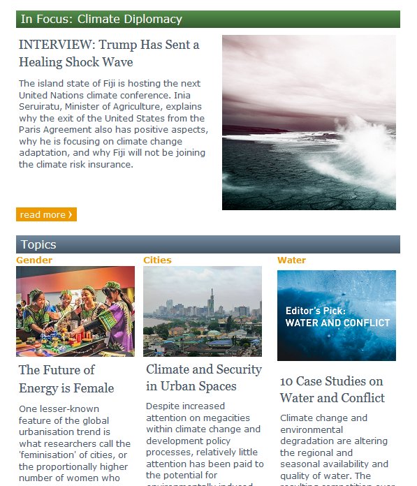 ClimateDiplo's tweet photo. 📨OUT NOW: Our ECC Newsletter with articles, interviews & reports on #environment #conflict #cooperation #ClimaDiplo: https://t.co/6bwLzFOGZF https://t.co/e0cwLK3SKY