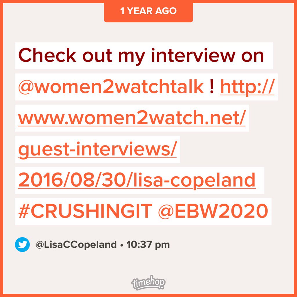 lisaccopeland's tweet image. Throw back .. love @women2watchtalk #crushingit #funinterview