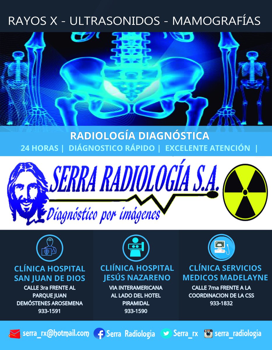 Serra_Rx's tweet photo. Necesitas un estudio radiodiagnóstico?Ven a nuestras sucursales y hazte tu examen a tiempo,No esperes más, recuerda que tu salud es primero. https://t.co/0sIQzdCE7M