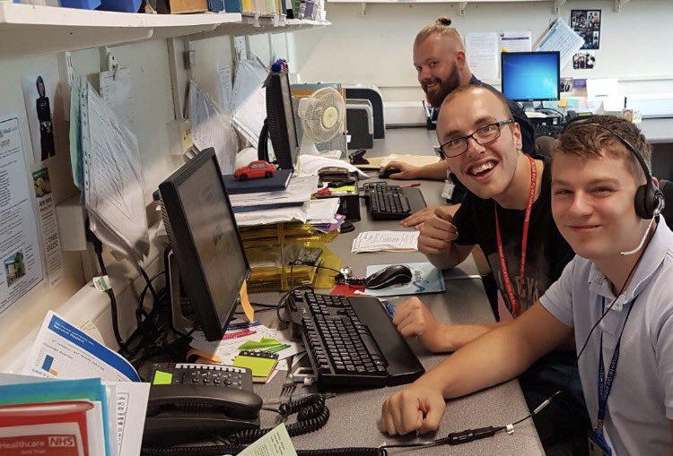 HealthTransWH's tweet photo. CSW Jordan, Volunteer Bradley &amp; HTCSW Chris, all hard at work. Our next newsletter coming soon! 😊 @WalsallCCG @WalsallHcareNHS https://t.co/tXmHONUyF4
