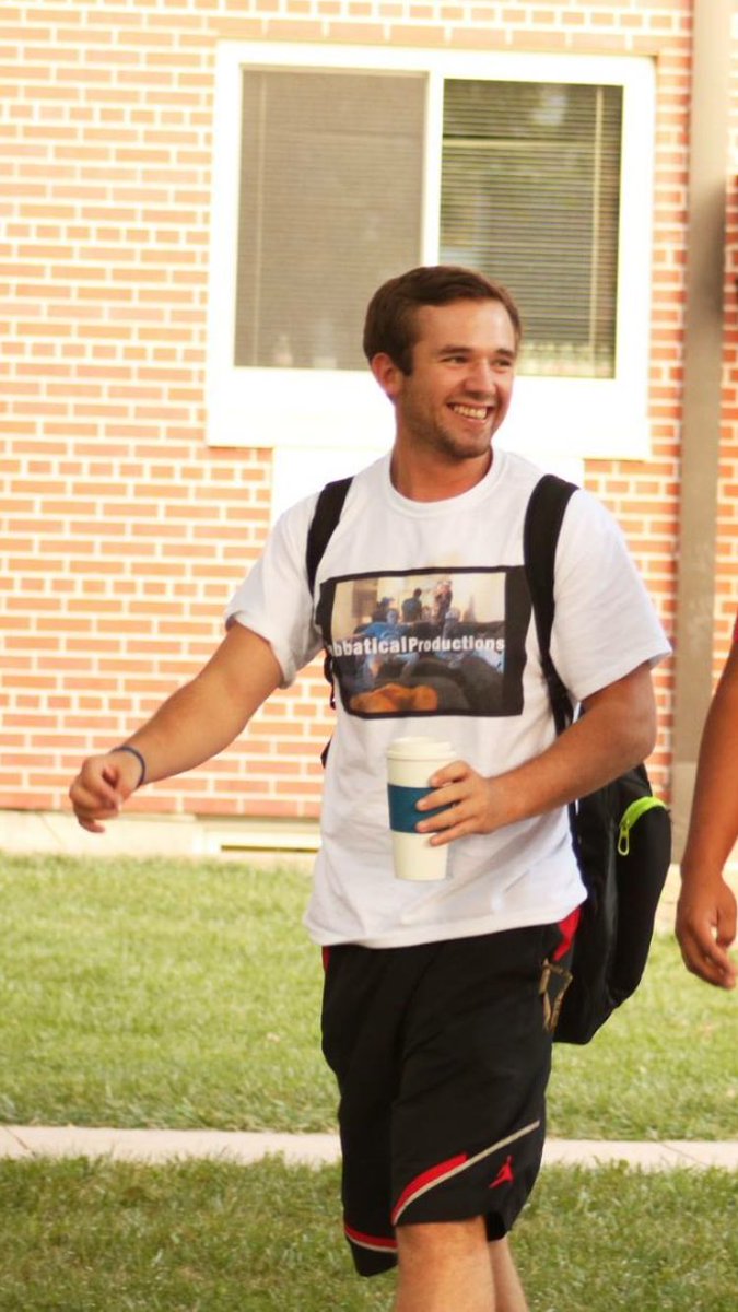 SabbaticalProd's tweet photo. Want to thank @dhinrichs21 for repping his official Sabbatical Productions™ t-shirt on the Wesleyan Facebook page! #KnowYourBrand #Represent https://t.co/noy7V2paL0
