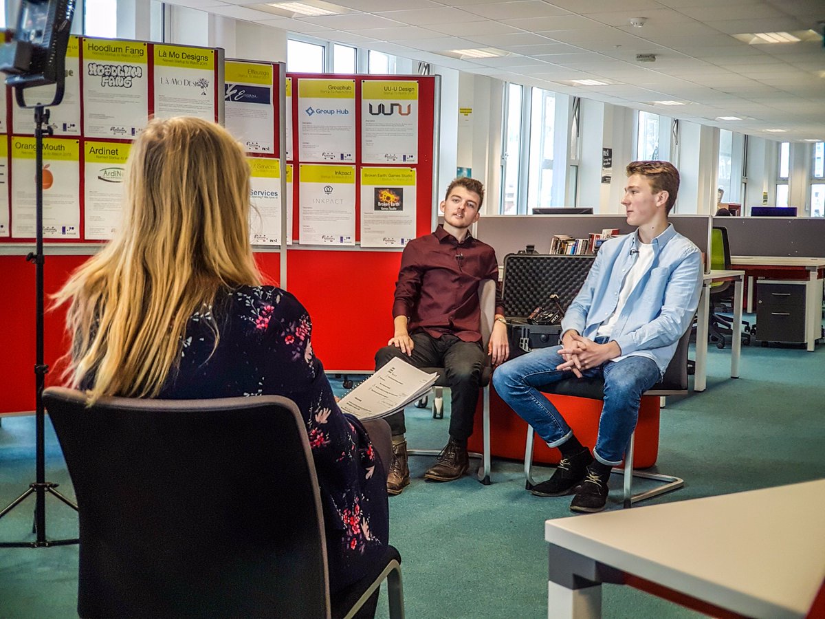 KinoluxProd's tweet photo. Just finished a interview with the University of Portsmouth at Innovation Space. Giving advice to future students on how to start a company! https://t.co/dPJMmAxnLu