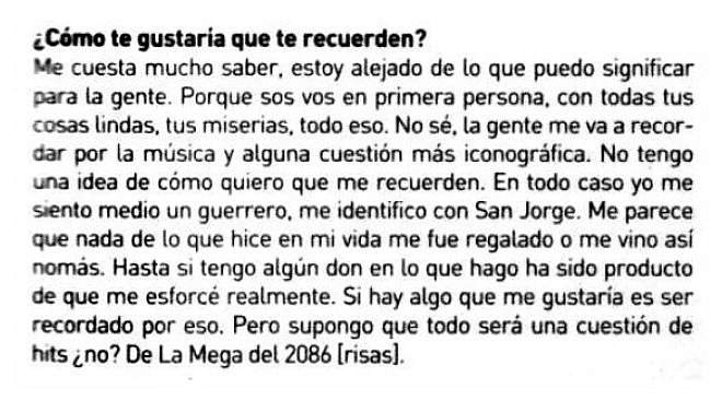 enremolinosuy's tweet photo. #CeratiEterno | Año 2004. Gustavo Cerati decía que quería ser recordado de esta manera. "Nada de lo que hice me fue regalado". https://t.co/lfPBHM9ao6