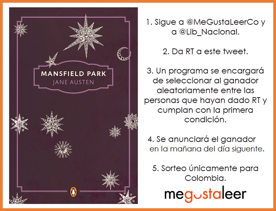 Penguinlibrosco's tweet photo. #UnLibroPorDía RT y seguir a @MeGustaLeerCo y @Lib_Nacional para ganar la edición de lujo de #MansfieldPark de Jane Austen. https://t.co/9zkCBEnQuT