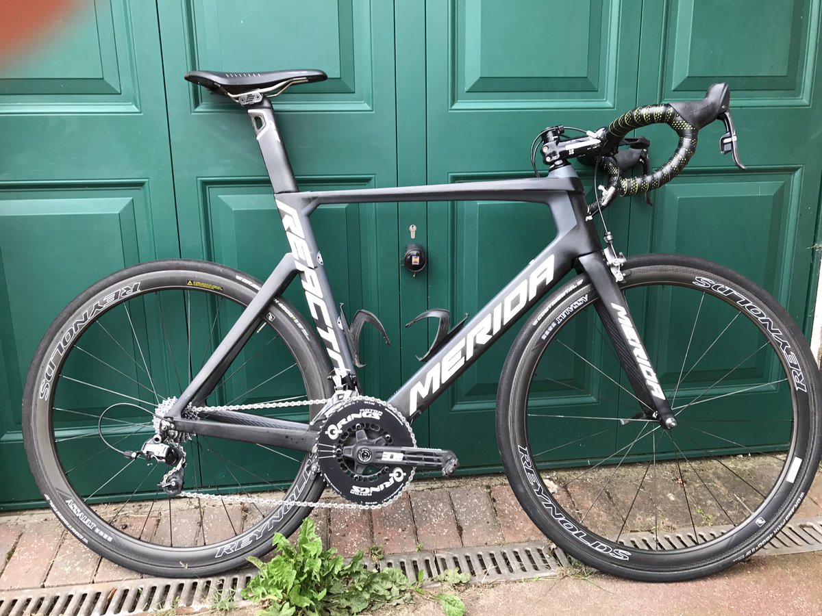 Rossage_'s tweet photo. Merida Reacto 56cm ex-team bike. 

SRAM Force 22 Groupset
Rotor InPower 3D+ power meter with Q rings 53/38
Reynolds Assualt Wheelset
£2800 https://t.co/IwAs3fMjCo