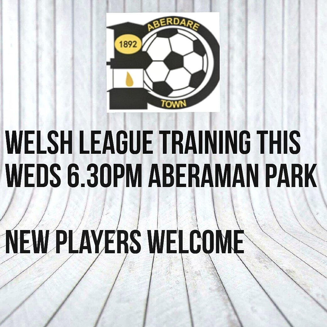 Our Welsh League 1sts &amp; 2nds train together this Weds 6.30pm at Aberaman Park...New Faces Welcome.

#WelshLeagueDiv2 #WelshReserveLeague