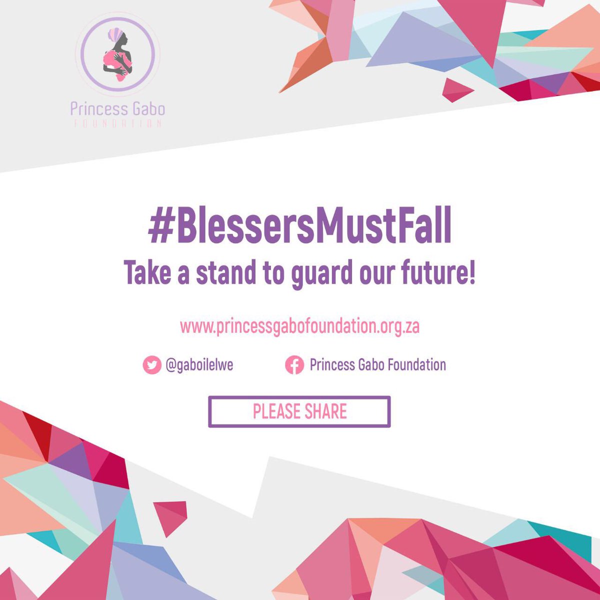 gaboilelwe's tweet photo. Take a stand to guard our future #BlessersMustFall https://t.co/FEfhpqoyeA