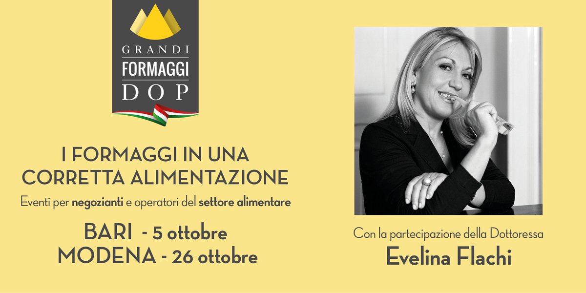 Come consumare i #formaggi in una corretta #alimentazione? Scopritelo con <a href="/evelinaflachi/">Evelina Flachi Official</a> al nostro ciclo di eventi
grandiformaggidop.com/evento/?evento…