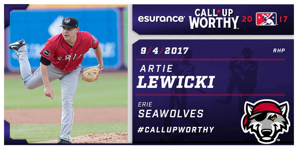 erie_seawolves's tweet photo. Artie Lewicki will become @Esurance #CallUpWorthy when he debuts with the @Tigers today! https://t.co/7KwphG6GLi