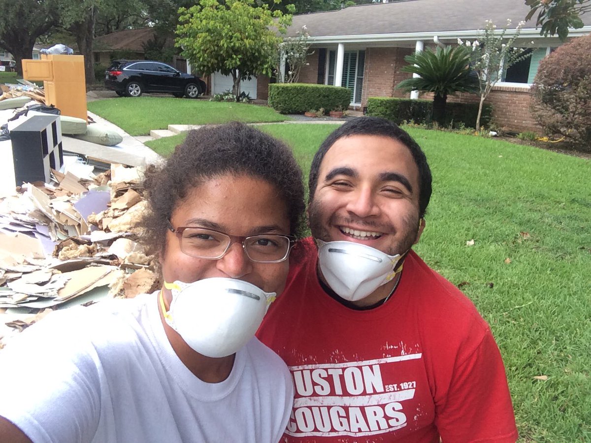 legitjohnsteven's tweet photo. Yesterday (September 3, 2017) I got to help a family with their home. We toke off all the flooring and good chunks of the wall. #htxstrong https://t.co/pSXxKOJRa1