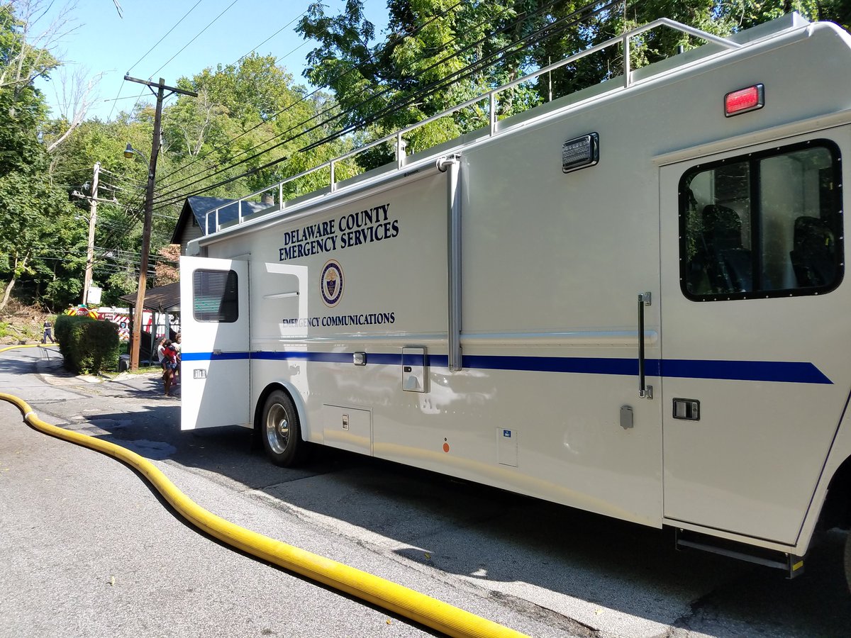 911Delco's tweet photo. Multi-alarm fire in Clifton Hieghts has displaced many families. @911Delco resources on scene in support of fireground &amp; emergency shelter https://t.co/HVbO4XQmlk
