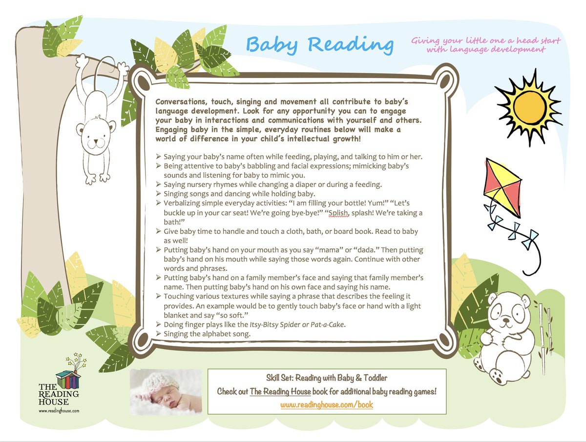 ReadingRoutines's tweet photo. There are many ways to "read" with baby!! #literacy #languagedevelopment #reading #baby #parentingtips #TheReadingHouse https://t.co/ZZiOi1K3ow