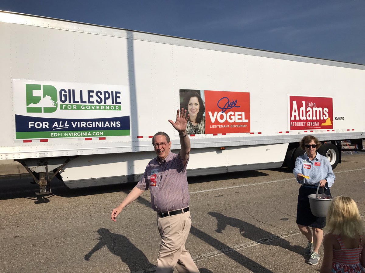 Great BV Labor Day events! Proud to see @EdWGillespie @JillHVogel & @JohnAdamsforVA. Shame that @RalphNortham skips events in rural VA