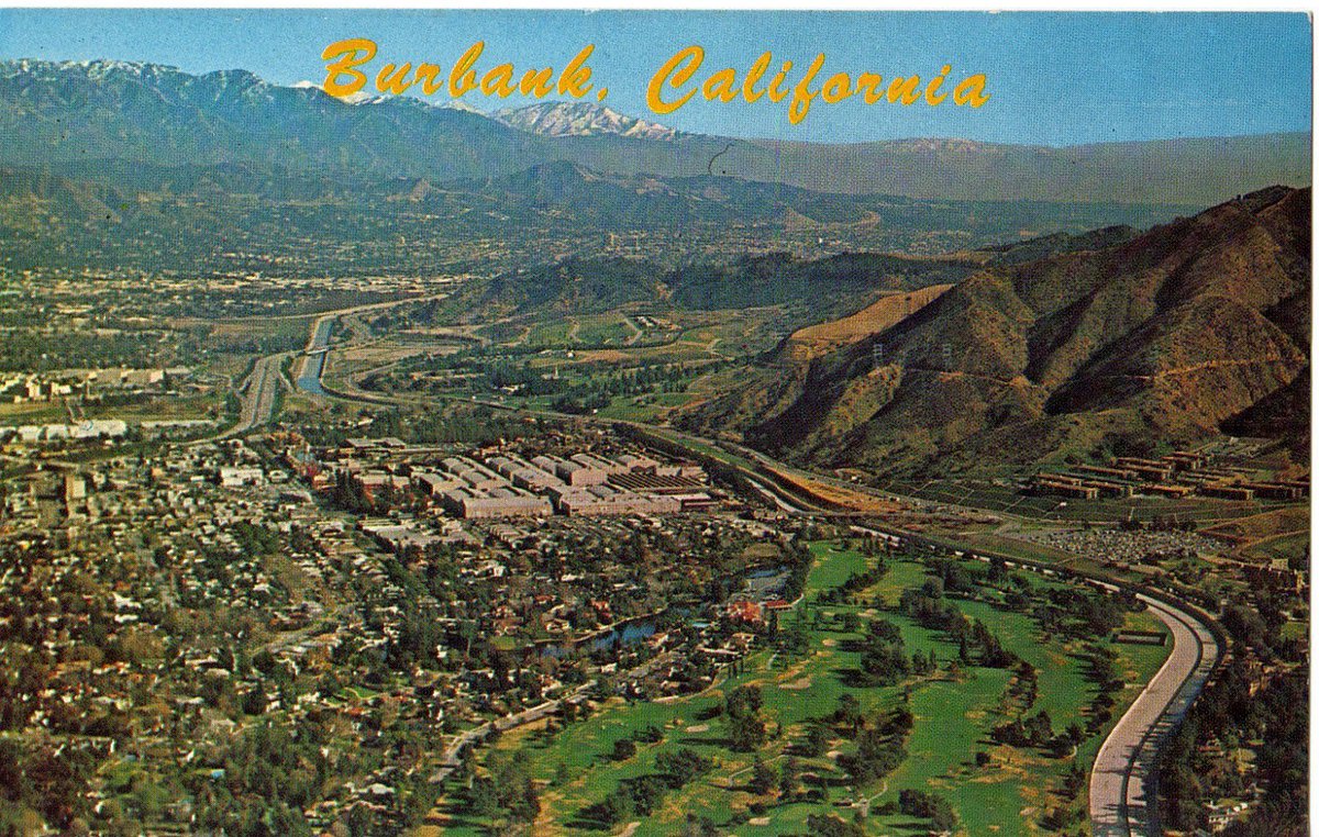 MJLallo's tweet photo. Happy Labor Day from beautiful downtown Burbank!  #VoiceOver #GaryOwens #RowenAndMartinsLaughIn #VOLegends #VO #VintagePostcard https://t.co/PTGI5KMjUH