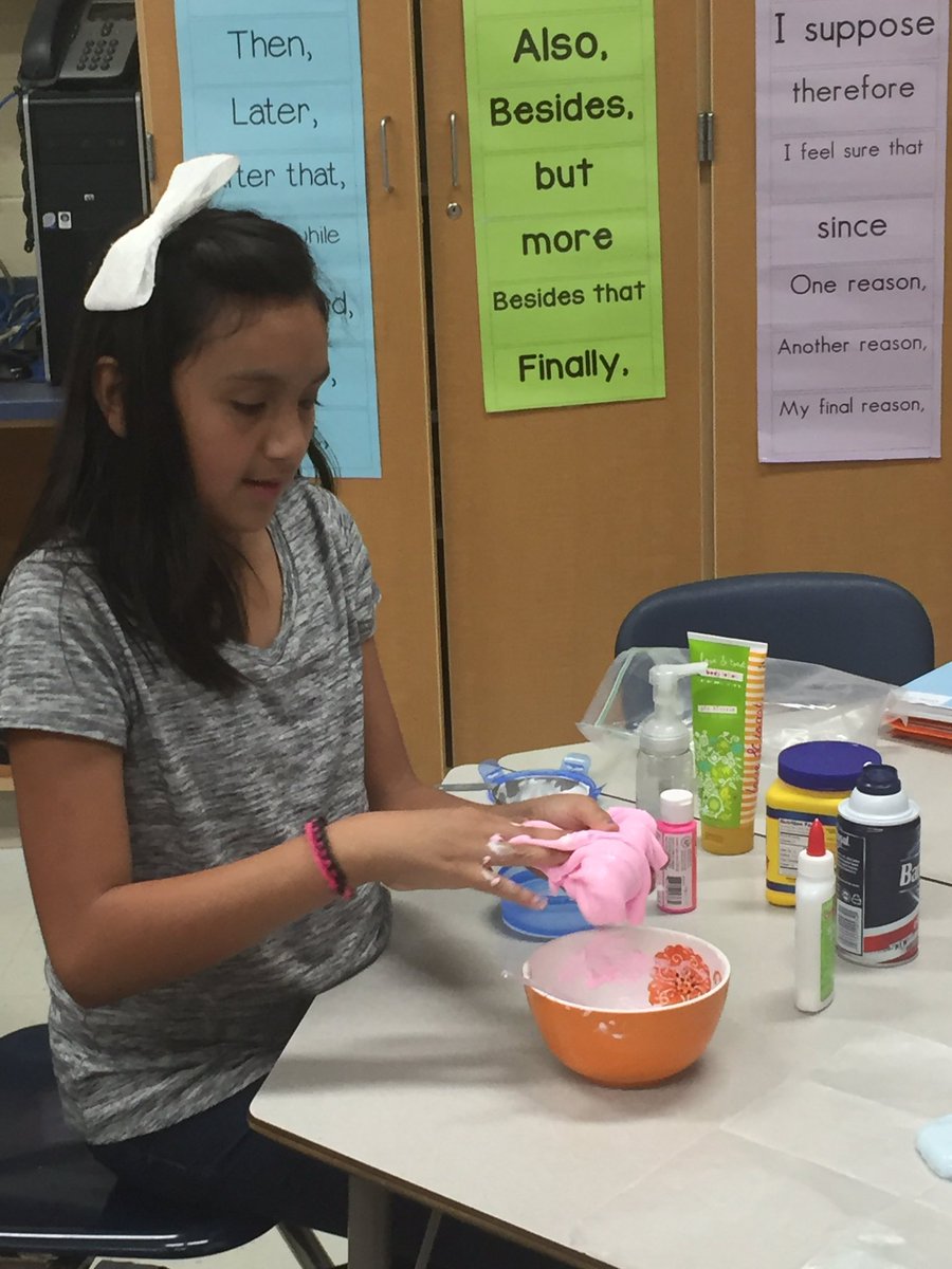 MrsOBrienLP's tweet photo. Students sharing their slime making talents from good behavior coupons #ASD4all https://t.co/hSL8dI8m7j