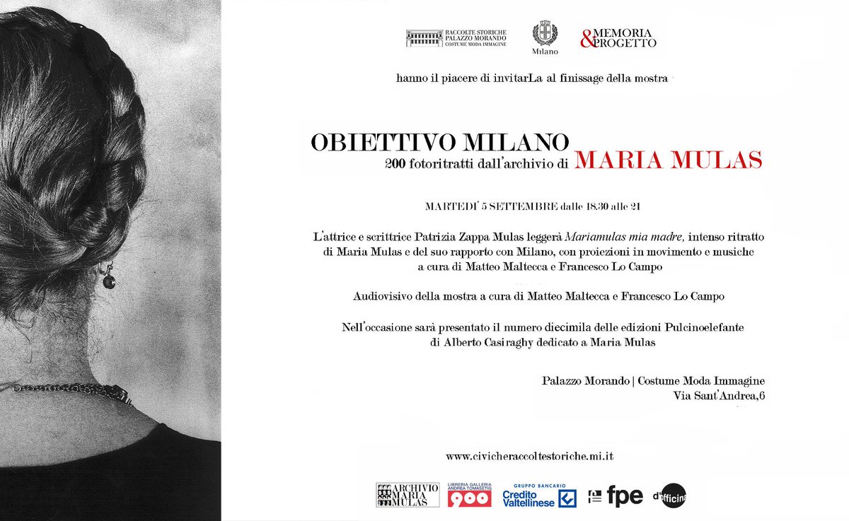 IBC_Bianchirma's tweet photo. Domani vi aspettiamo dalle 18:30 a @PalazzoMorando per il #finissage della #mostra di #MariaMulas https://t.co/l8MmgZx2Bw