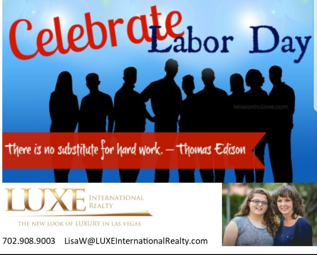 lisawaldeck's tweet photo. "There is no substitute for hard work"......-Thomas Edison 
Enjoy a safe and Happy Labor Day! https://t.co/jyVirOBKEs