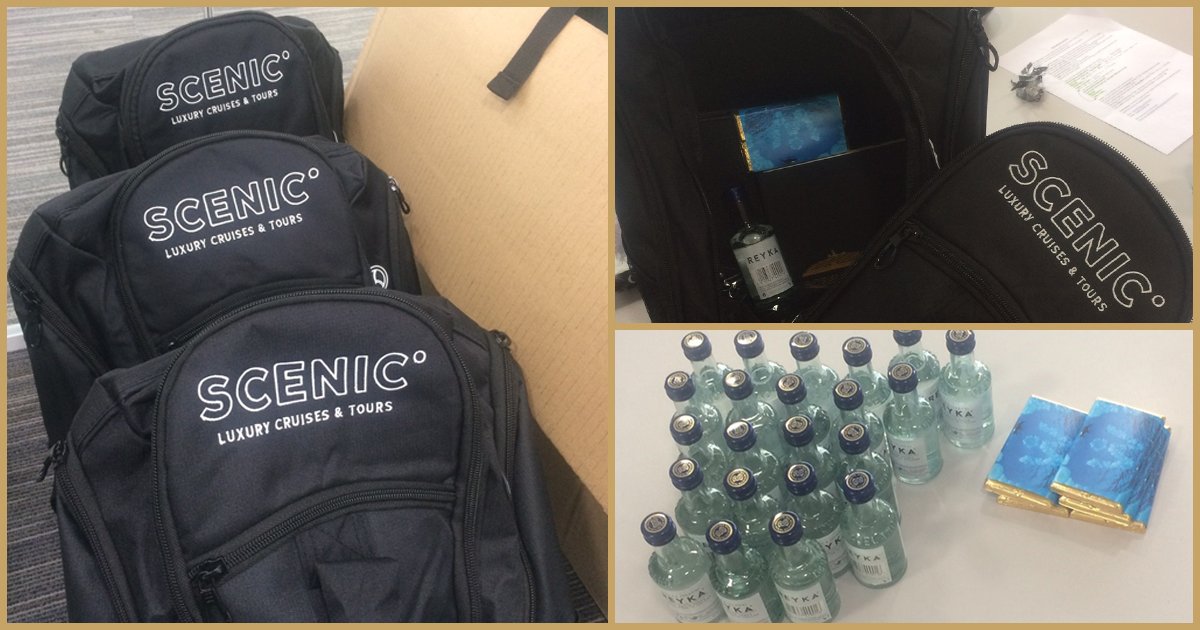 ScenicLuxury's tweet image. The goody bags are coming together ahead of our Scenic Eclipse showcase event on Thursday. 🍸🍫 #DiscoverEclipse