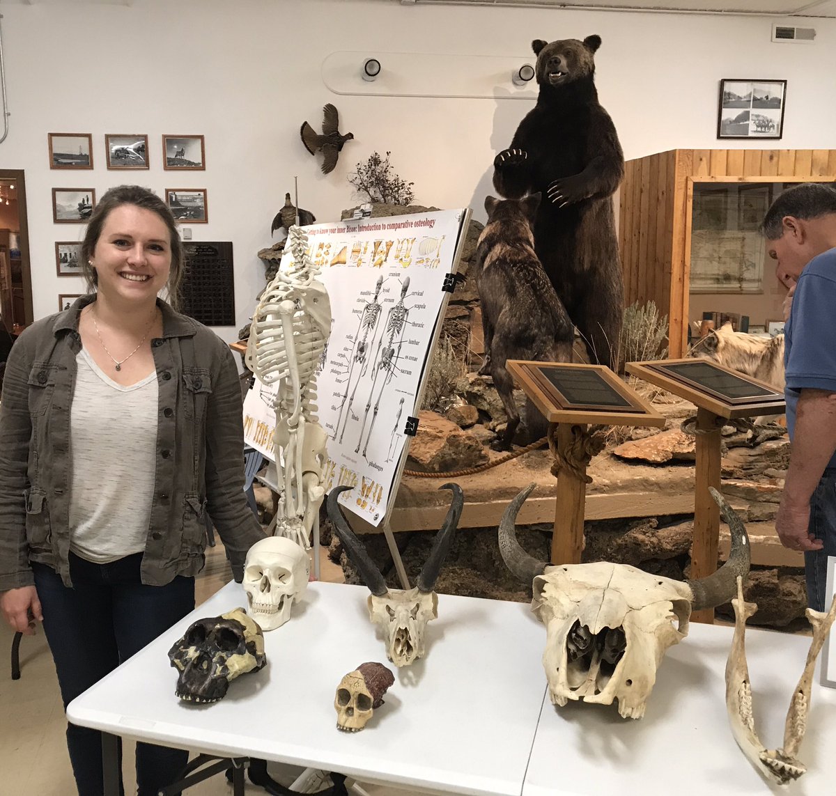 WashakieMuseum's tweet photo. Washakie Museum teaching osteology at Meeteetse Museum! #laborday #archaeology #museum https://t.co/5tWUDPiOMa