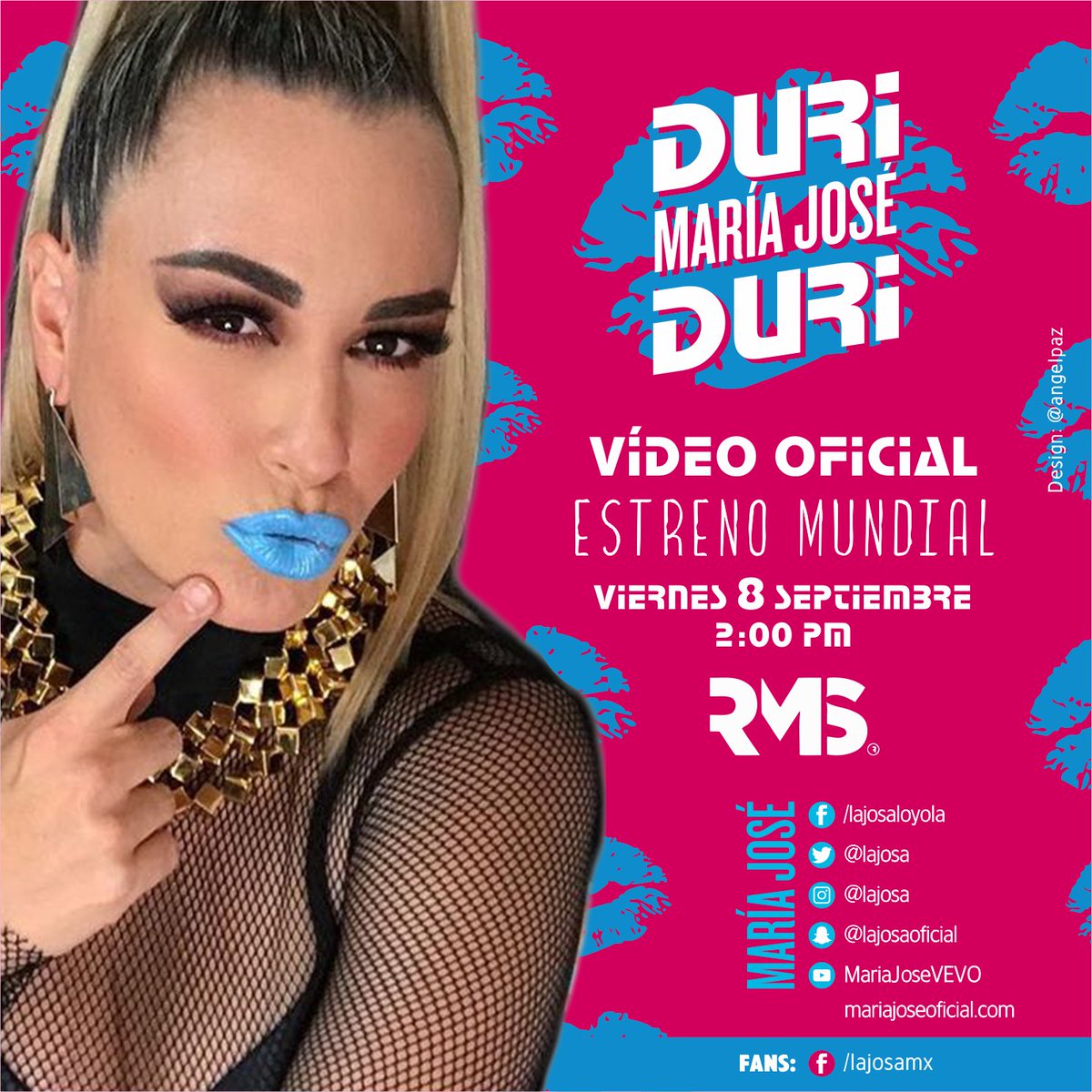 #EstrenoMundial Vídeo #DuriDuri, de <a href="/lajosa/">Maria Jose Loyola</a> . 
Viernes 8 de Septiembre en @RMScanal 2:00 pm. No te lo Pierdas!! #LaJosaFans RT