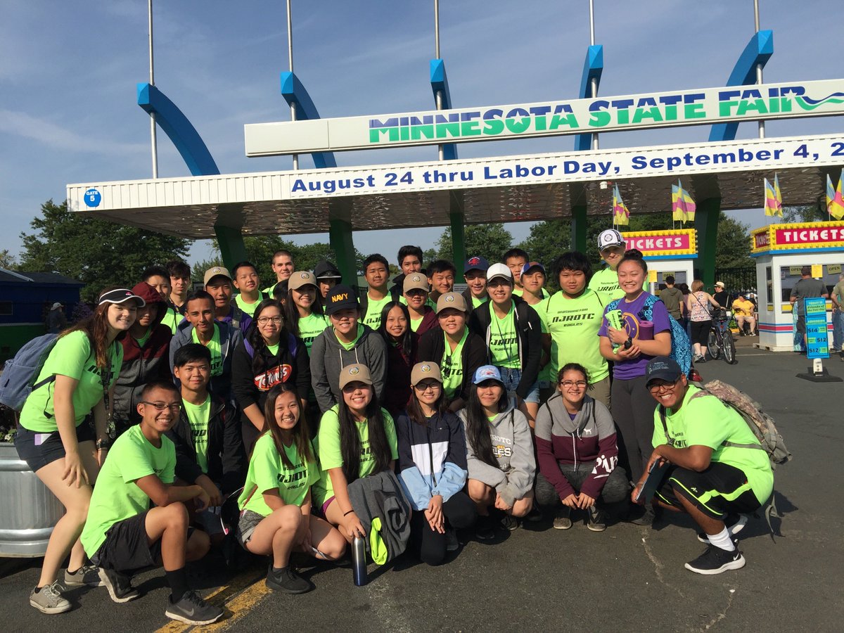 washingtontech's tweet photo. Washington JROTC cadets get ready for a day of Community Service/Fundraising at the "Great Minnesota Get Together" @mnstatefair https://t.co/OlTthJGKVG