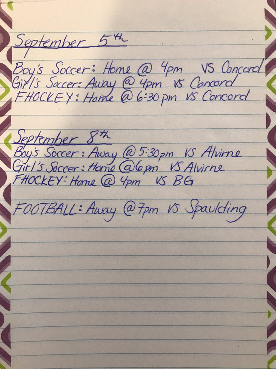 EHS' Sports Radar for this week: