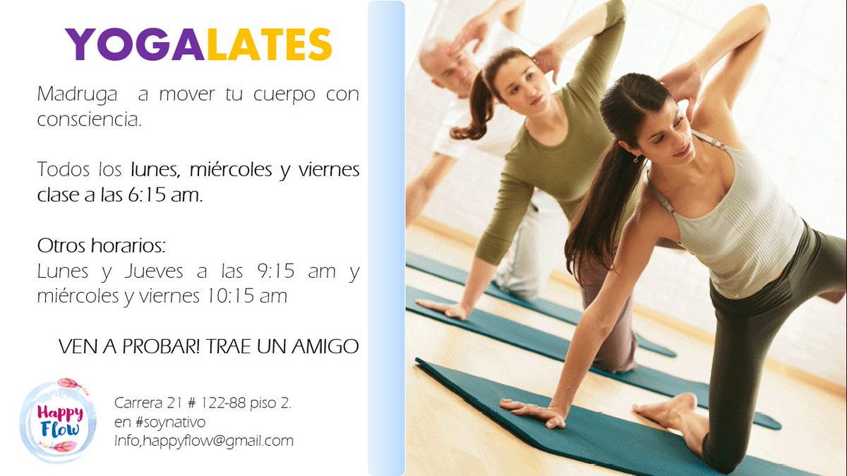 _HappyFlow's tweet photo. Ven a tu clase de cortesía. #sentirsebien #fluir https://t.co/opC2QpdjZF