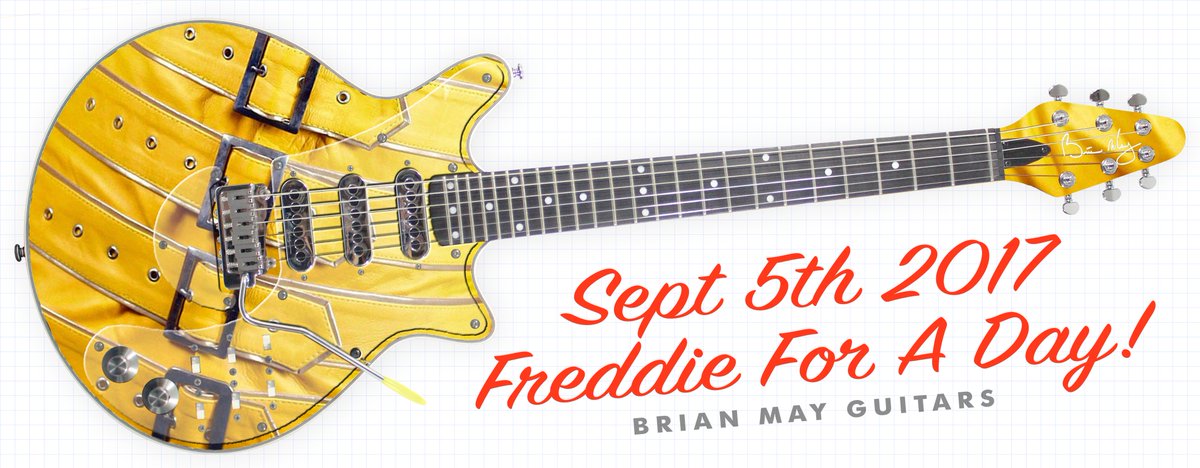 BrianMayGuitars's tweet photo. #AreYouReadyToFreddie ? However you celebrate, be safe and have a wonderful #FreddieForAday in aid of the amazing Mercury Phoenix Trust! https://t.co/55MugHonDz