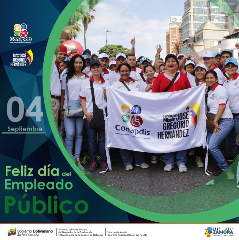 Conapdis's tweet photo. Felicidades a los servidores públicos de @Conapdis cuya labor en pro de las Personas con Discapacidad enaltece nuestra patria https://t.co/w0iJFB4O4e
