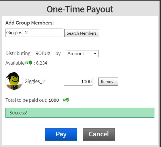 Robux payout