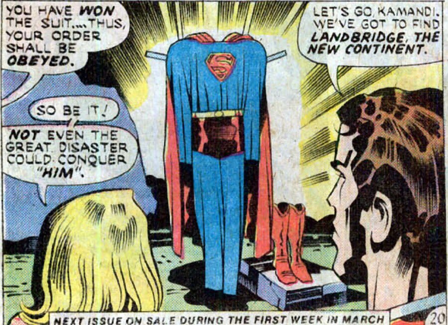Whats interesting is that, since this is pre-crisis, its never actually clear if Superman is real or if they're worshipping our fiction