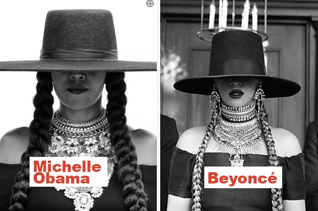 BuzzFeed's tweet photo. Michelle Obama dressed up as Beyoncé For Beyoncé's birthday and, NBD, but it's perfect https://t.co/dp2mh4FzEw https://t.co/CXs672b2Cf