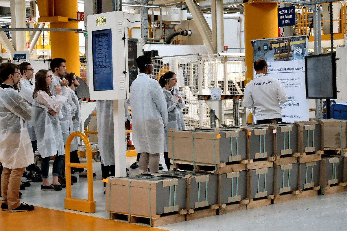 PhCaligny's tweet photo. Faurecia is proud to welcome Sciences Po Paris HR Master students to discover Industry 4.0 challenges &amp; understand impacts on the workplace https://t.co/bLknWsGdYt