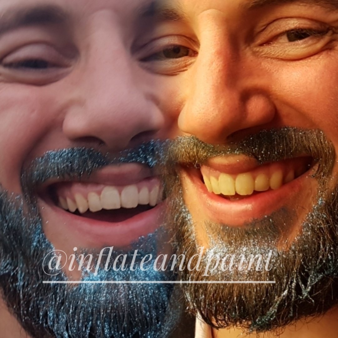 InflateAndPaint's tweet photo. #GlitterBeard #NightAndDay https://t.co/CSTntRQJ0V